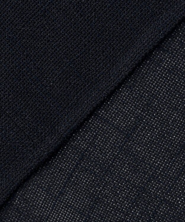 組曲 S 【先行予約】【WEB限定】メランジレノクロス 裾フレアブラウス ネイビー系