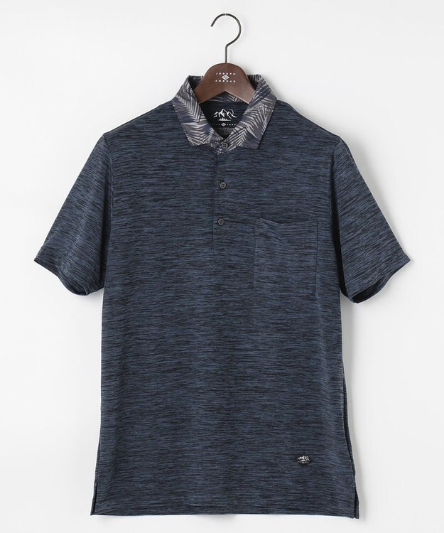 JOSEPH ABBOUD MOUNTAIN 【UNISEX】クールスキンガードポロシャツ ネイビー系