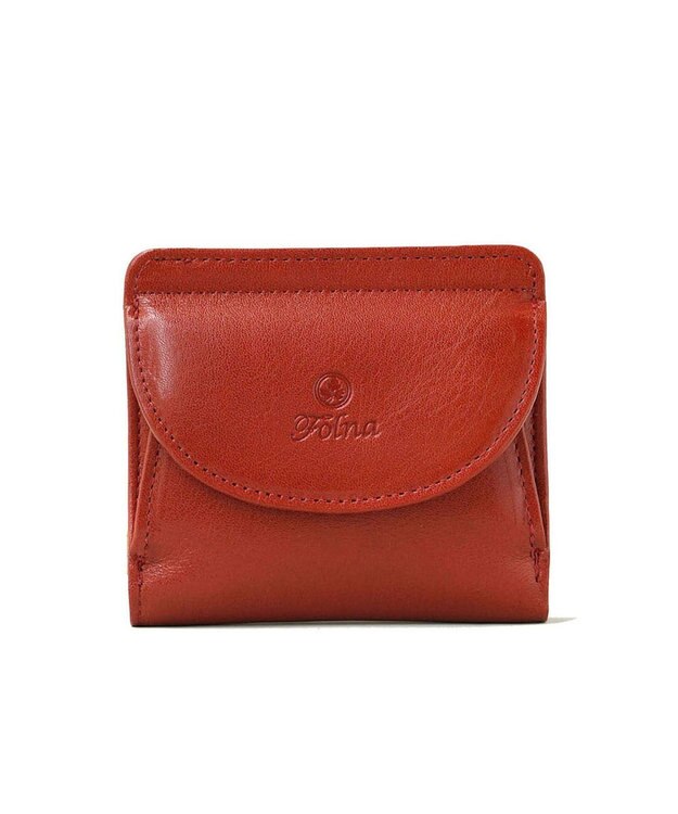 FOLNA RD ヌメオイルシュリンク二つ折り財布 レッド