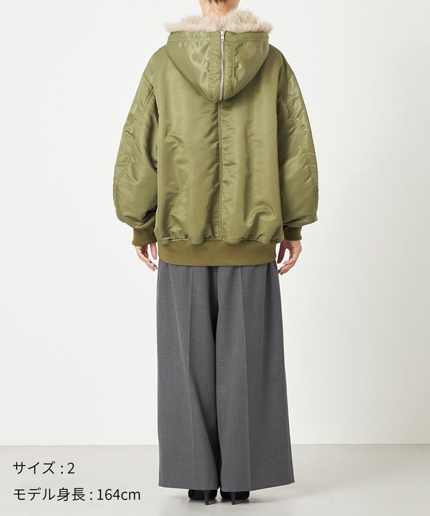 NAVE 【Nave】ファーカラーMA-1 カーキ系