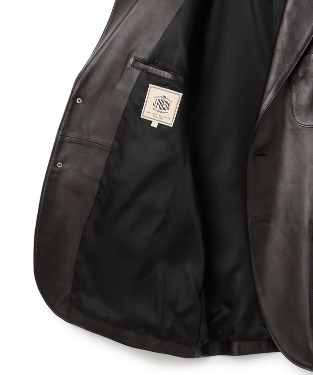 J.PRESS MEN ナッパレザージャケット ダークブラウン系
