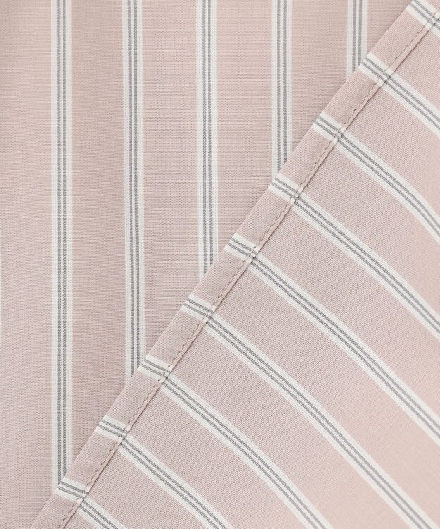 ANY SIS 【洗える】バックシャンイージーケア シャツ ベージュ×ストライプ