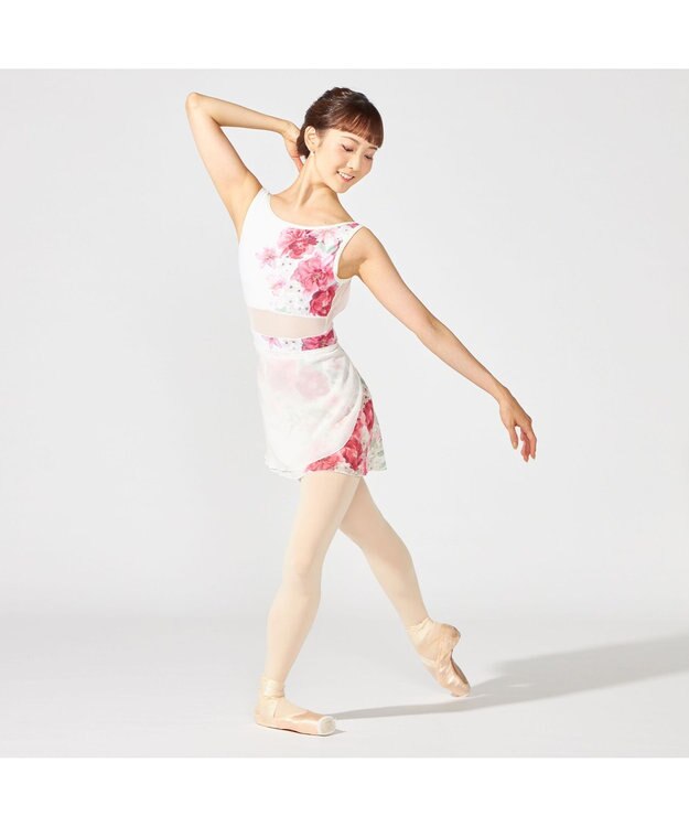 Chacott 【MAY NAGAHISA】ノースリーブレオタード ラズベリープリント