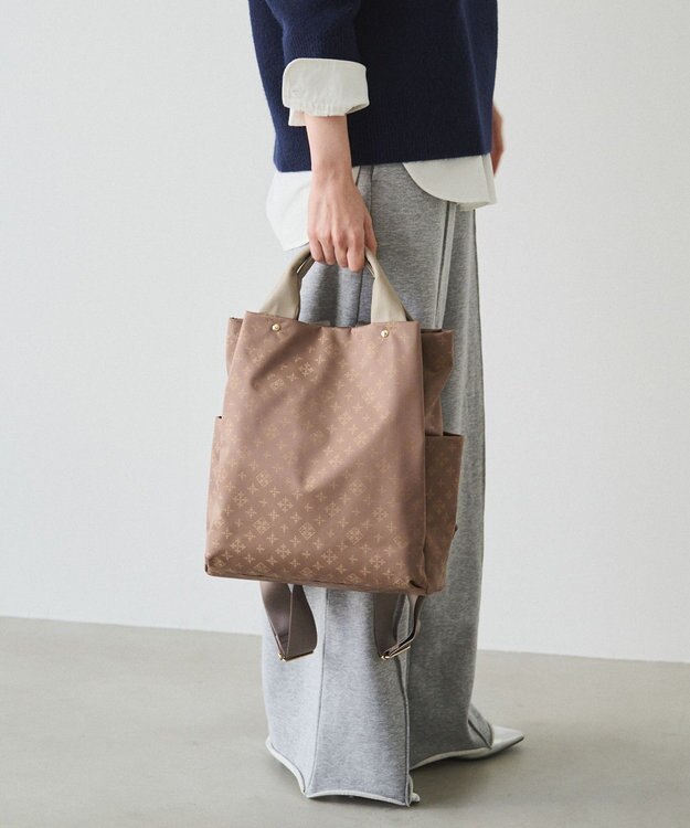 russet ナイロンジャガード2ハンドルリュックサック(SF-220) Mocha