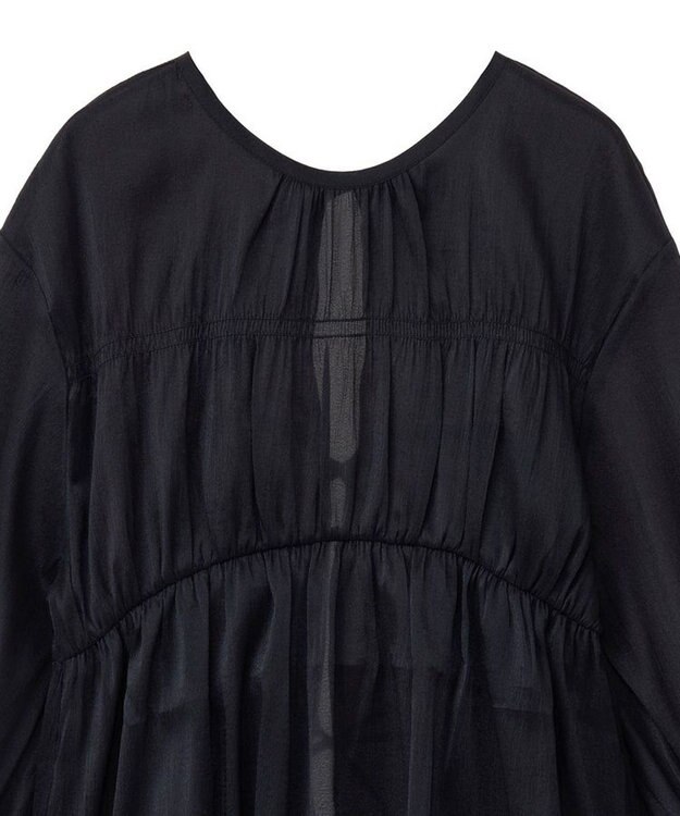 Green Parks ２ＷＡＹ　シアーギャザーチュニック Black
