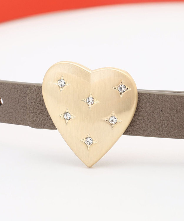 組曲 ハートバックルリバーシブルベルト ベージュ系