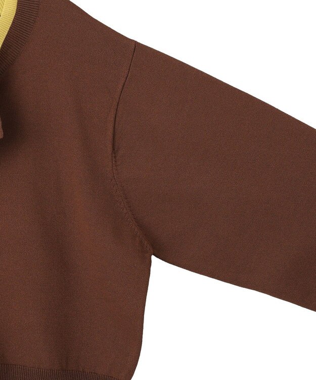 YECCA VECCA 2wayレイヤードクルーネックカーディガン Brown