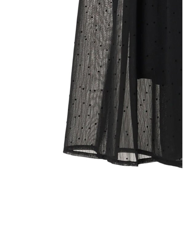 earth music&ecology フロッキードットシアーティアードスカート Black