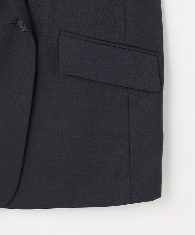 自由区 【洗える】トロピカルストレッチテーラード ジャケット ネイビー