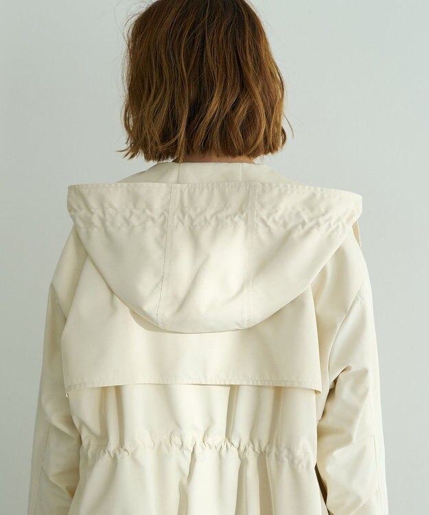 YECCA VECCA [撥水/花粉ガード]ミドル丈マウンテンパーカー Ivory