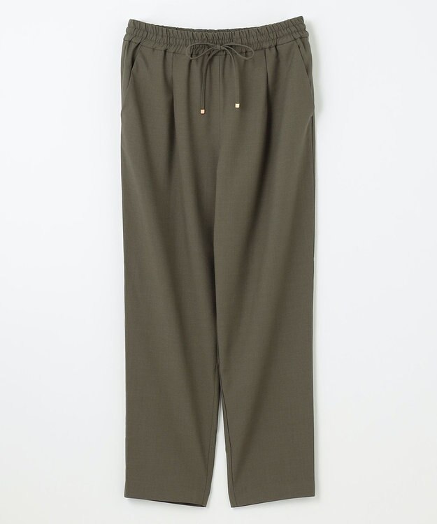 ANY 【洗濯機可/接触冷感/UVケア】イージーケアライトストレッチテーパードパンツ カーキ