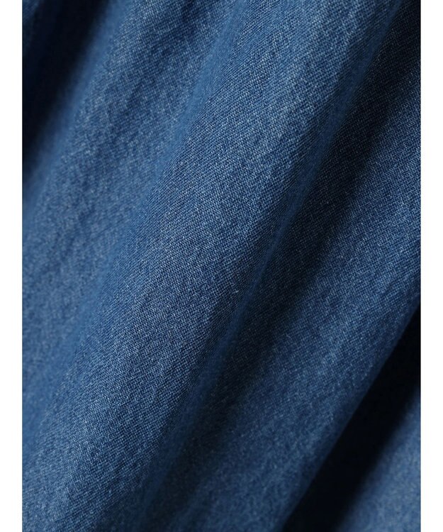 earth music&ecology デニムバックレースアップワンピース Light Indigo