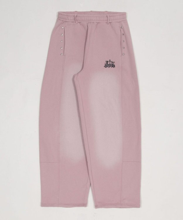 WEGO 【ウエストゴム】ロゴスウェットパンツ ピンク
