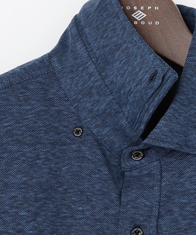 JOSEPH ABBOUD 【キングサイズ・ジャージー素材・ストレッチ】 ECO コットンジャージー シャツ ダルブルー系