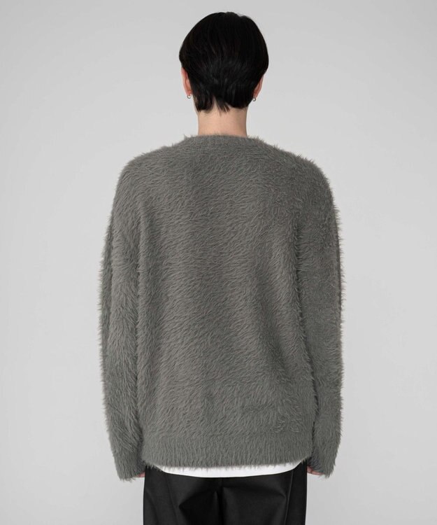 WEGO 【2025秋冬新作/ユニセックス着用ITEM/MLサイズ展開】フェザーニットプルオーバー グレー