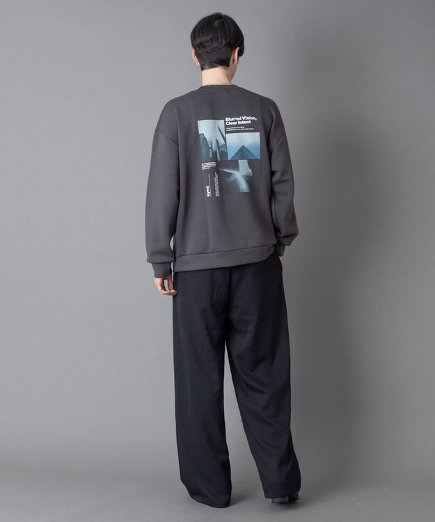 WEGO 【ユニセックス着用ITEM】アクセ付きフォトグラフィックプルオーバー ブラック中濃色