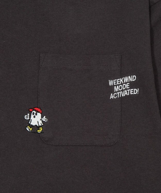 WEGO ポケット刺繍BIG　T（長袖） スミクロ