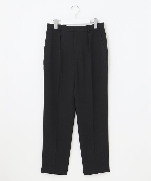 自由区 L 【セットアップ対応・接触冷感・UVケア・洗える】ライトストレッチテーパード パンツ ブラック