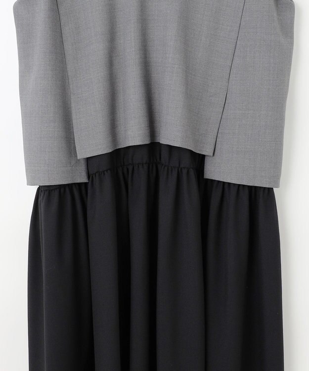 #Newans セットアップライクワンピース ライトグレー×ブラック