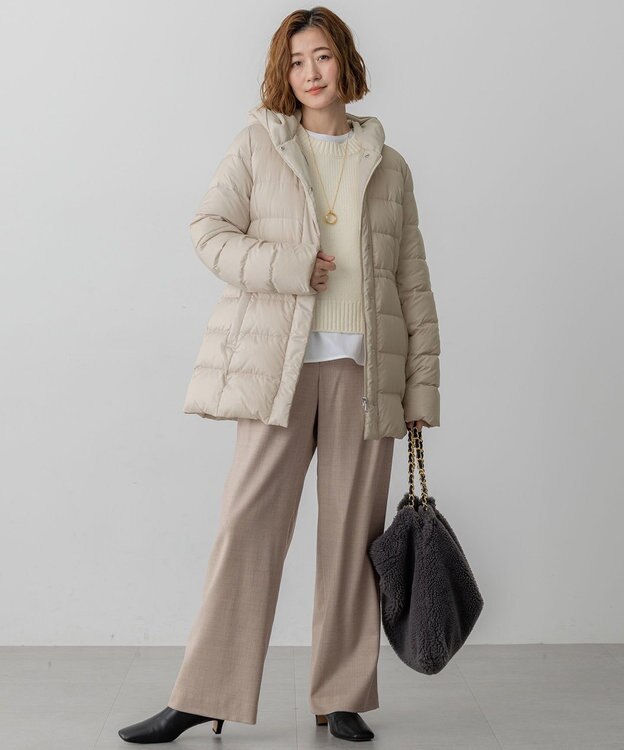 23区 S 【洗える】ウールカシミヤ パフスリーブ ニット アイボリー系