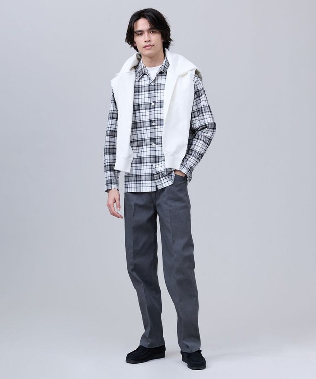 J.PRESS MEN 【J.PRESS ORIGINALS】【UNISEX】Indian Madras Open Shirts / Baggy-Fit ブラック系4