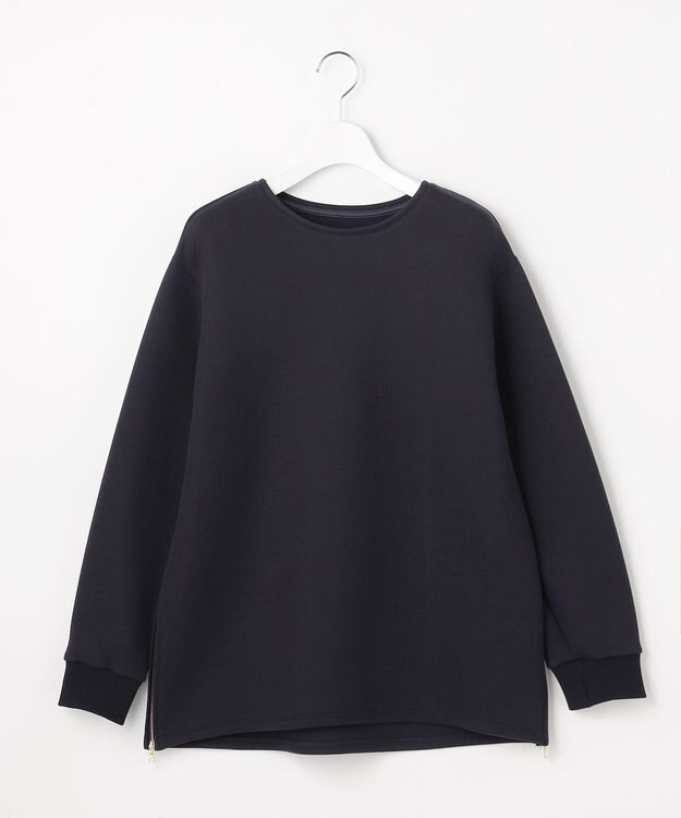 J.PRESS LADIES ダンボールジャージー プルオーバー カットソー ネイビー系