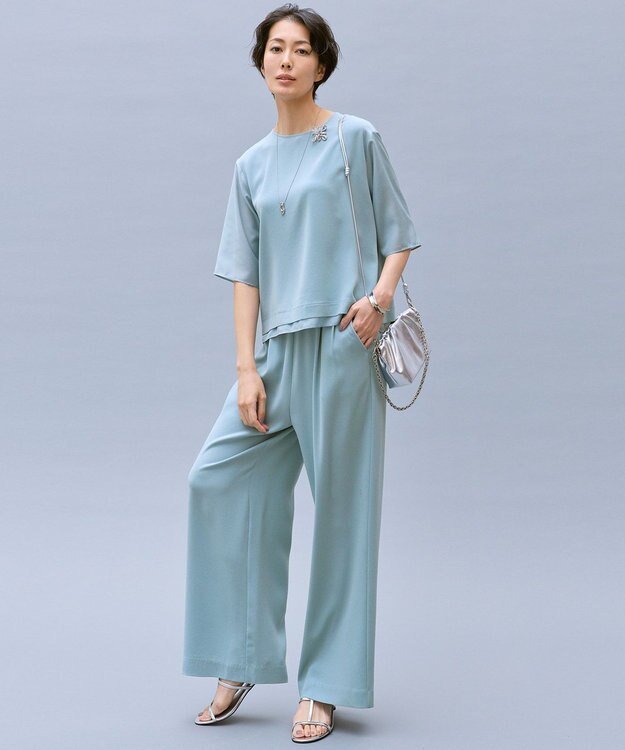 自由区 【カタログ掲載】ストレッチアムンゼンワイド パンツ [WEB先行カラー]サックス