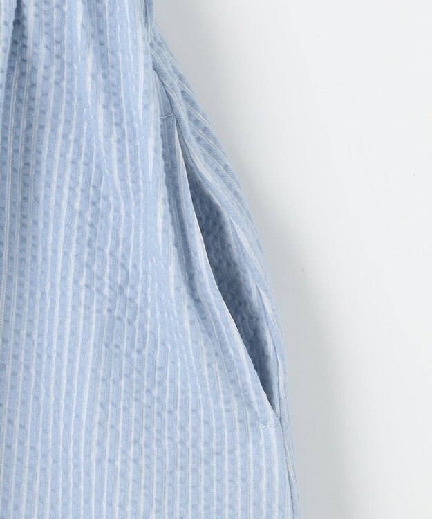 組曲 KIDS 【110-140㎝】サッカーストライプ ワンピース サックスブルー