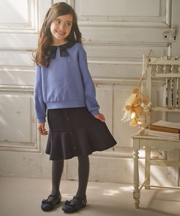 組曲 KIDS 【110-140㎝】ダンボールマーメイド スカート ネイビー系