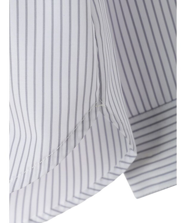 earth music&ecology ワンポイントロゴシャツ Stripe Gray