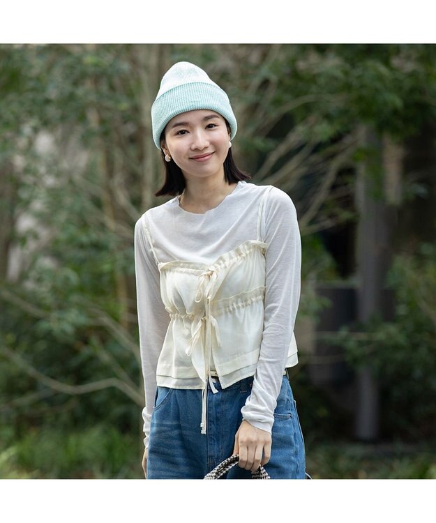 林八百吉商店 un chapeau コットンリブワッチ チャコール