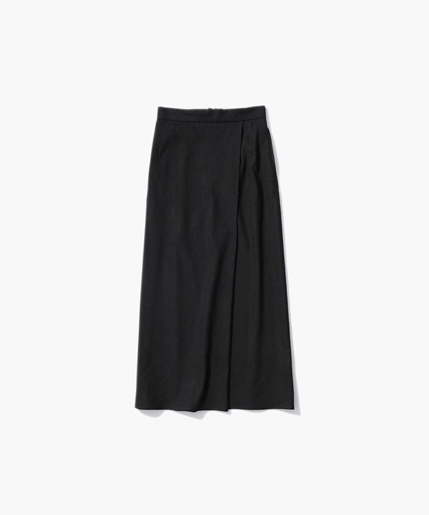 ATON HEAVY HEMP | タックストレートスカート BLACK