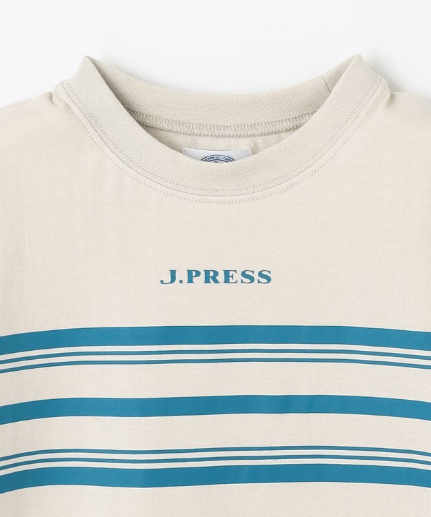 J.PRESS KIDS 【100-130cm】ボーダープリント Ｔシャツ ライトグレー系