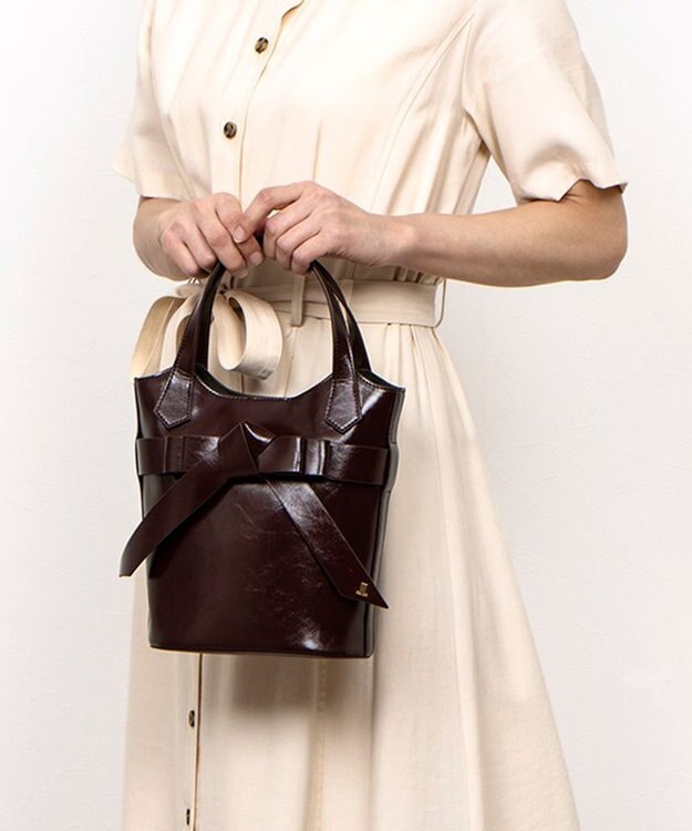 LANVIN en Bleu リュバン ミニトート ボルドー