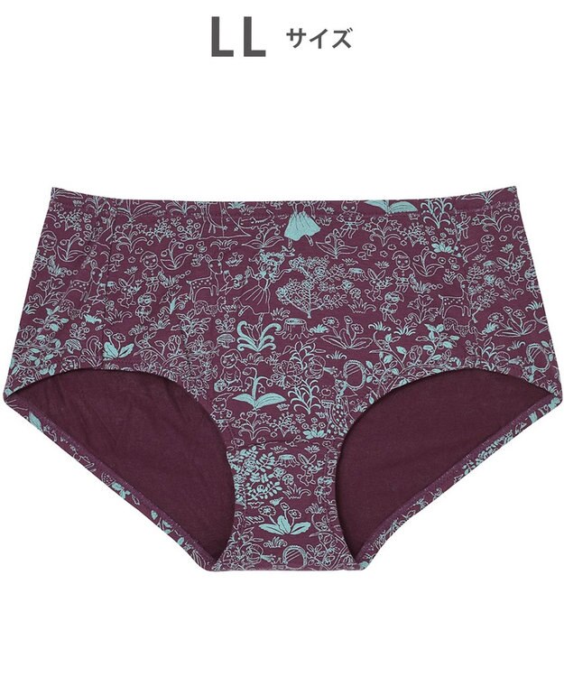 tsumori chisato SLEEP ショーツ　ボーイレングス　伸縮性がよくソフトな風合い　ナイトブラシリーズ　/ワコール　UPX525 エンジ