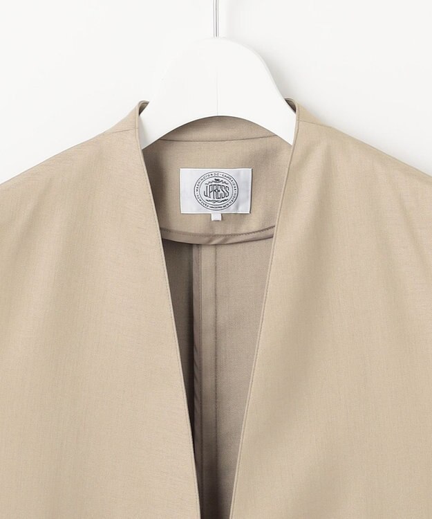 J.PRESS LADIES 【セットアップ対応・洗える・UV加工・吸水速乾】OXIJEWELストレッチ ジレ ベージュ系