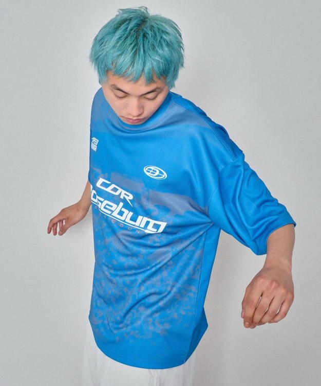 WEGO 【ユニセックス着用/MLサイズ展開】フォトゲームグラフィックT（SS） ブルー