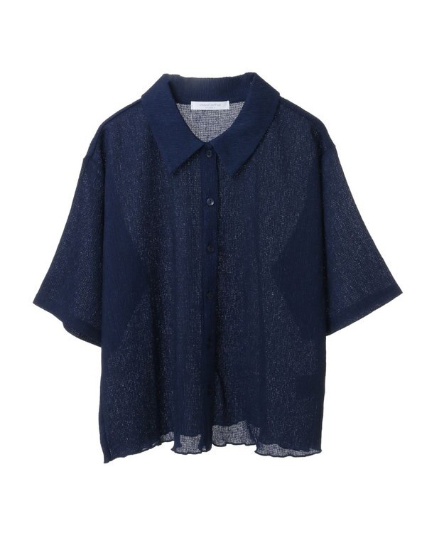 Green Parks BEST PRICE 表面カット衿付シャツ Blue