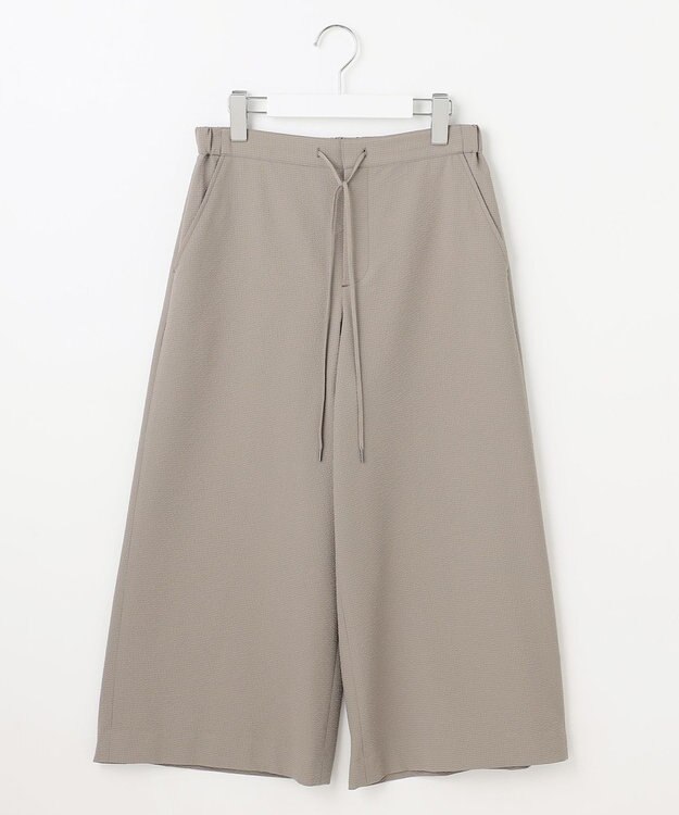 J.PRESS LADIES S 【洗える・吸水速乾】DRYライトサッカー クロップド パンツ モカ系