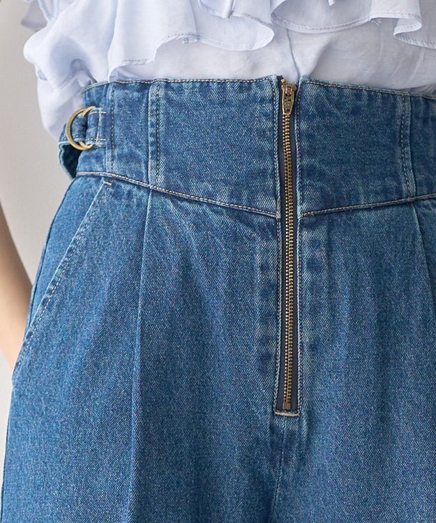 earth music&ecology サイドベルトデニムパンツ Medium Indigo