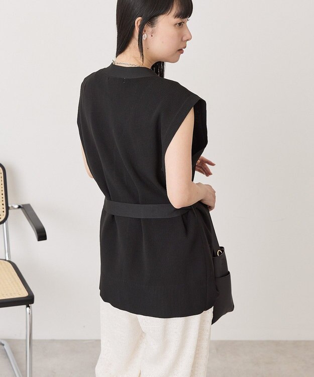 AMERICAN HOLIC 金ボタンニットジレ Black