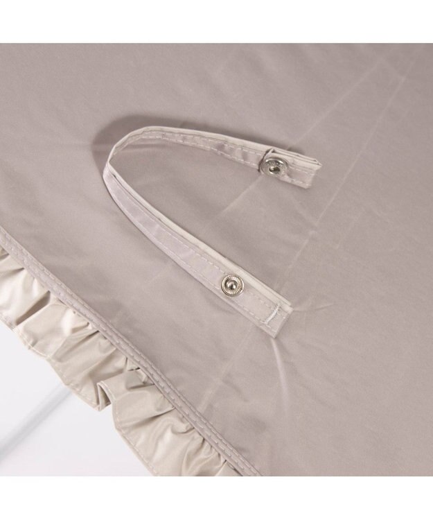 UNBILLION カシュネ cachenez / 【晴雨兼用】【日傘】 【UV カット率99.999.9％以上】PUバイカラーフリルトップレス折りたたみ傘 ダークベージュ