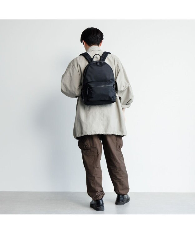 ACE BAGS & LUGGAGE ace. レノウ ビジネスリュック A4サイズ 13.3インチPC収納 2気室 ミニポーチ 20101 エース ジェットブラック