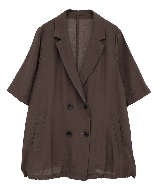 YECCA VECCA ハーフスリーブライトジャケット Brown