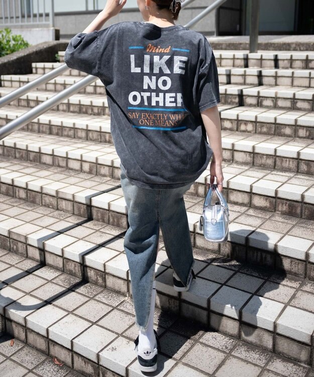 WEGO 【綿100%】ヴィンテージウォッシュグラフィックTシャツ 柄7