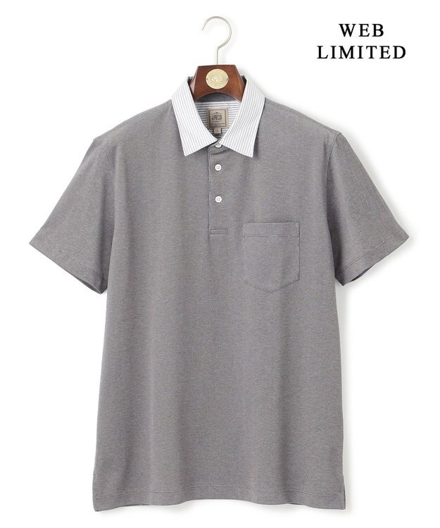 J.PRESS MEN クールビズの頼れる味方【WEB限定】【ビジネス対応 / 吸水速乾】カノコインレイ ポロシャツ グレー系
