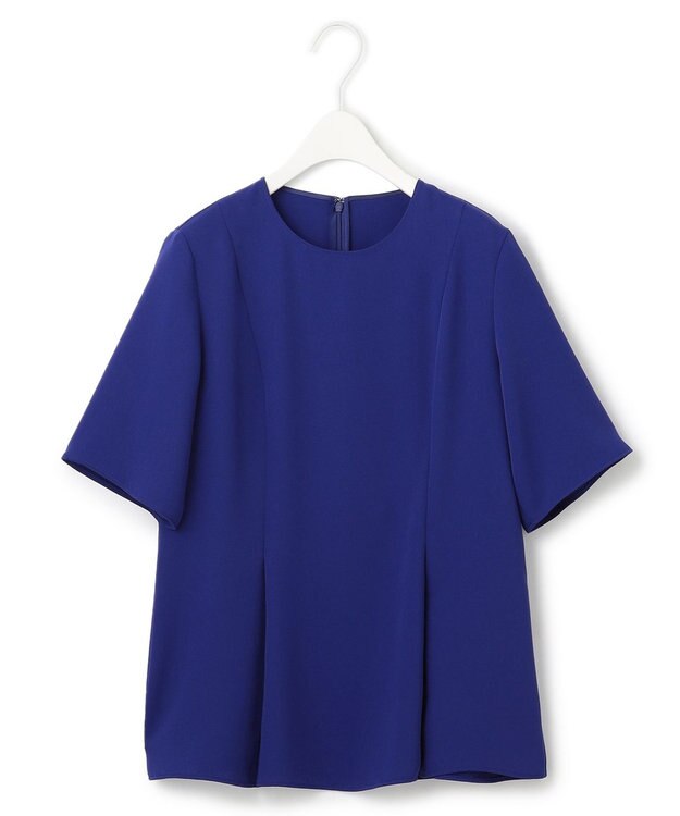 ICB 【UVカット・接触冷感・防シワ・洗える】エステルダブルクロス タックデザインプルオーバー ロイヤルブルー系