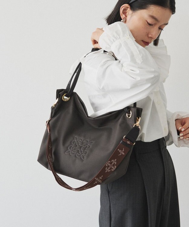 russet 《A4サイズ収納可能》コーデュラナイロン3WAYトートバッグ(CE-1662) D.Brown