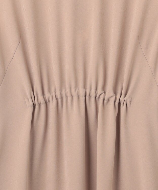 BEIGE， 【洗える】FLEUR / ニットコンビハイネックノースリーブドレス Beige