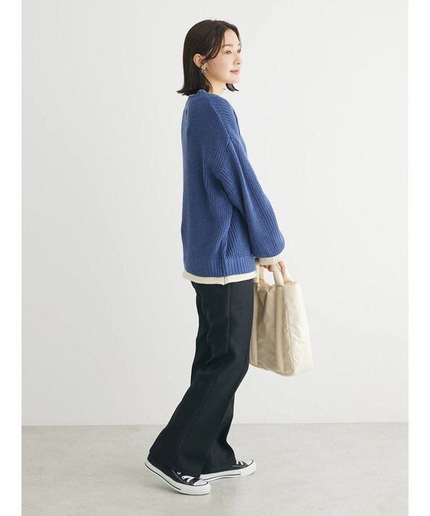 Green Parks ・Ｐｅｔｉｔ　Ｆｌｅｕｒ　レイヤード風ハイショクニット Blue